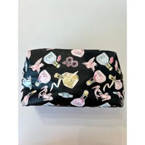 Rihanna Perfume Cosmetic Bag Black with Heels Jewelry Perfume Bottles